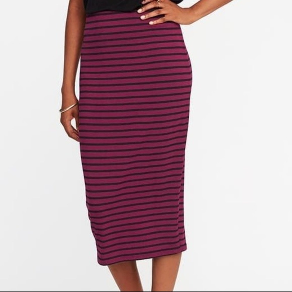Striped Pencil Skirt